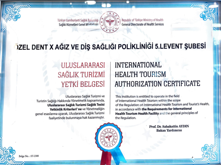 sağlık turizmi belgesi 5. levent